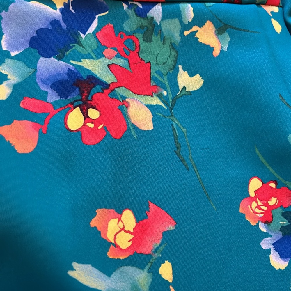 Floral Sleeveless Dress - Teal - Picture 5 of 5